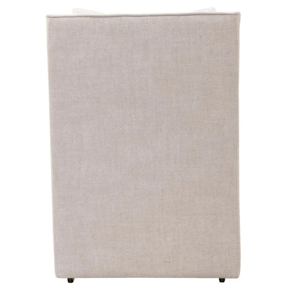 Brittany Dining Arm Chair - White, Performance Linen