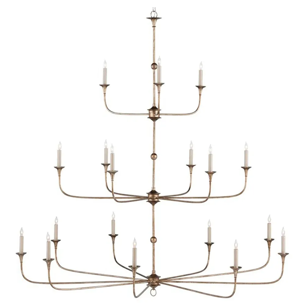 Brittany Grande Candle Style Chandelier - Bronze, Wrought Iron
