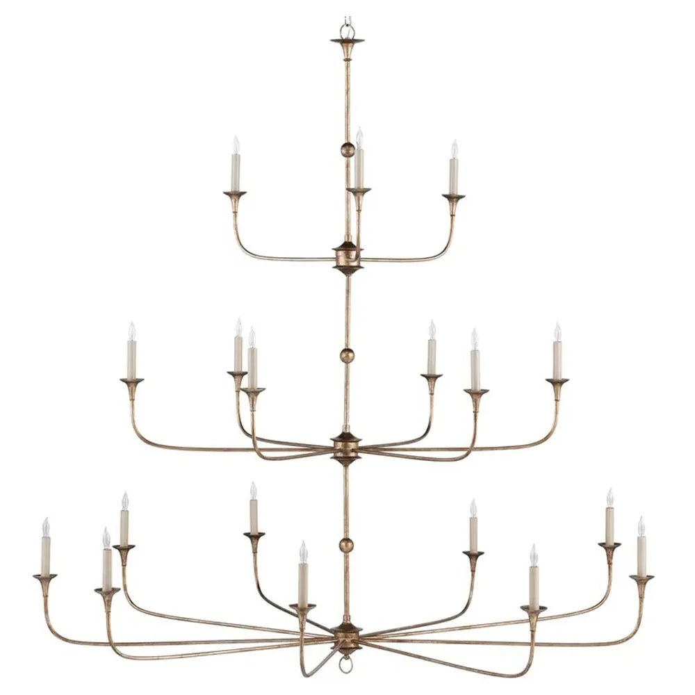 Brittany Grande Candle Style Chandelier - Bronze, Wrought Iron