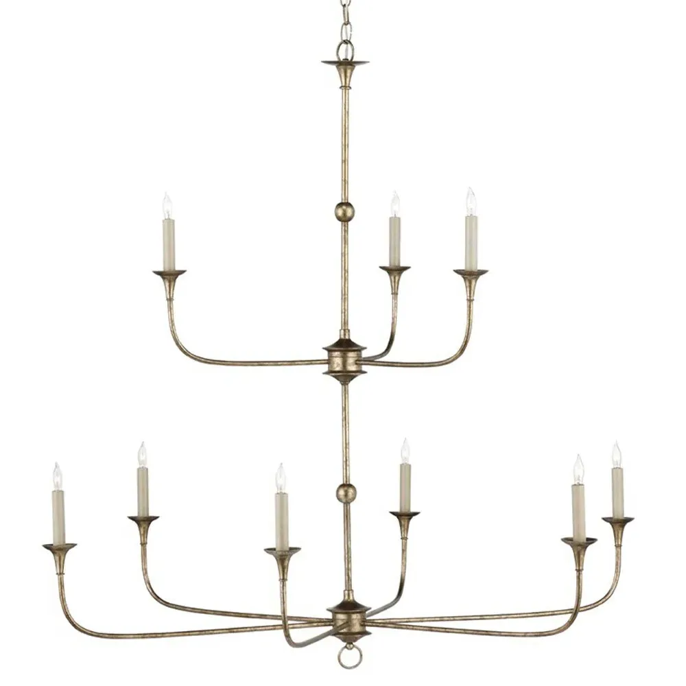 Brittany Large Candle Style Chandelier - Bronze, Wrought Iron