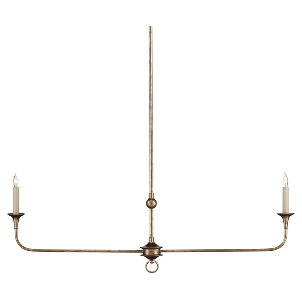 Brittany Linear Chandelier - Bronze, Wrought Iron