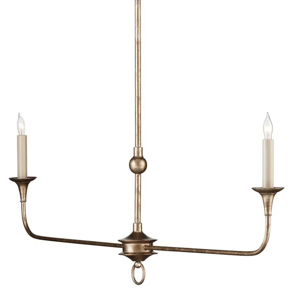 Brittany Linear Chandelier - Bronze, Wrought Iron