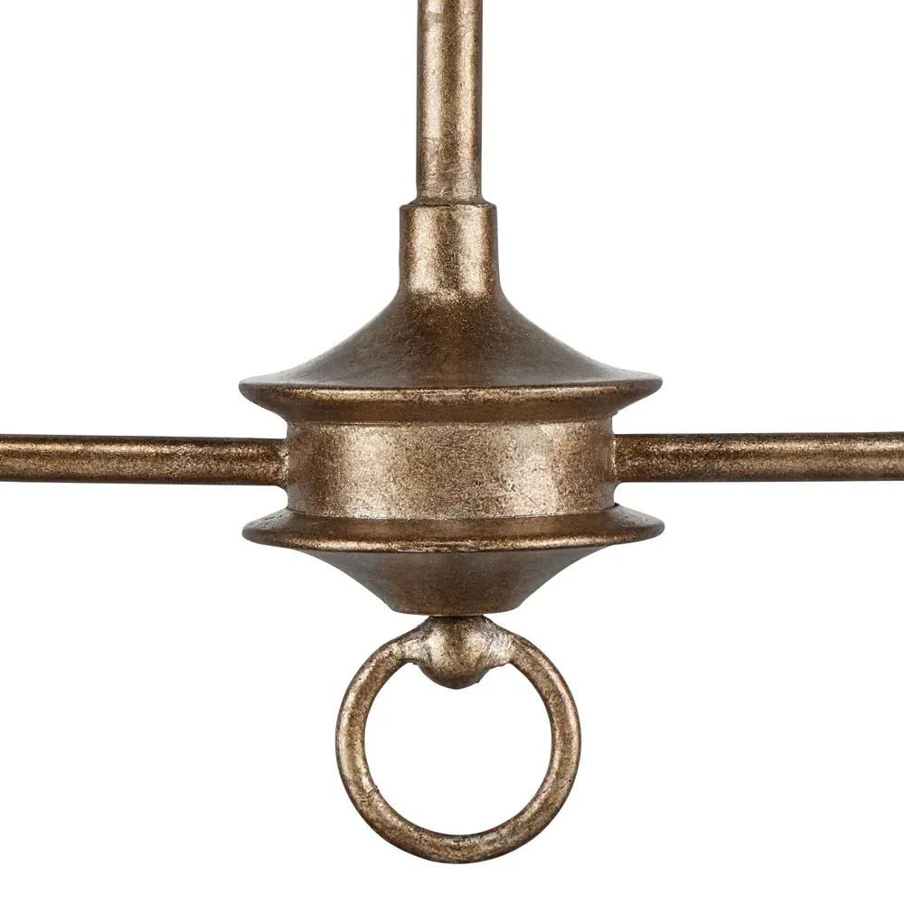 Brittany Linear Chandelier - Bronze, Wrought Iron