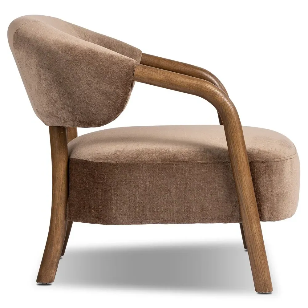 Brodie Altair Arm Chair - Mushroom, Oak