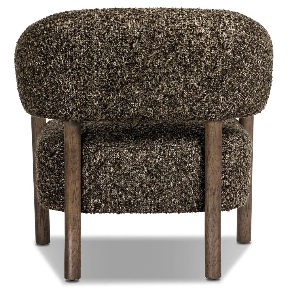 Brodie Ivan Boucle Arm Chair - Granite, Oak