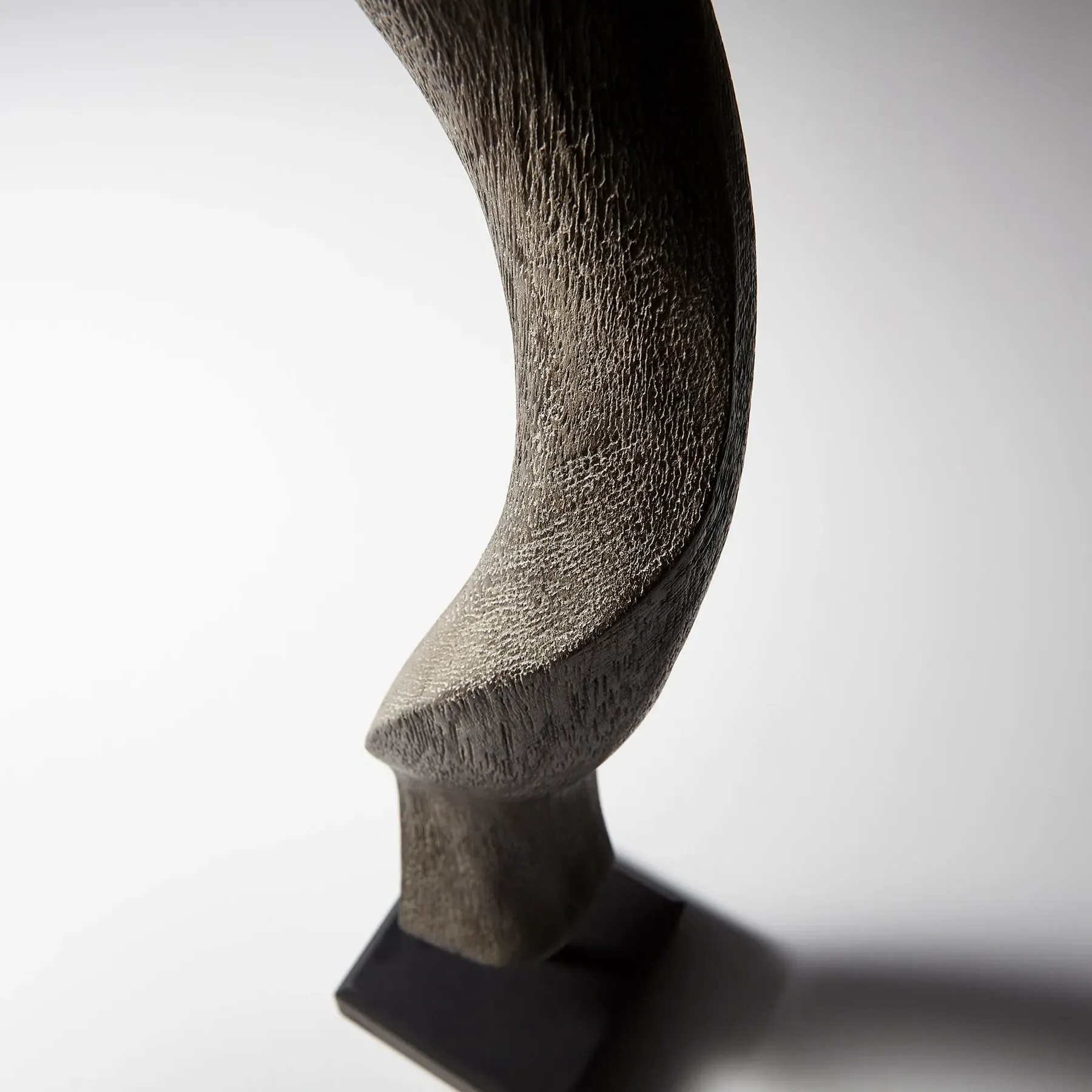 Bromide Markhor Horn Sculpture - Grey, Wood