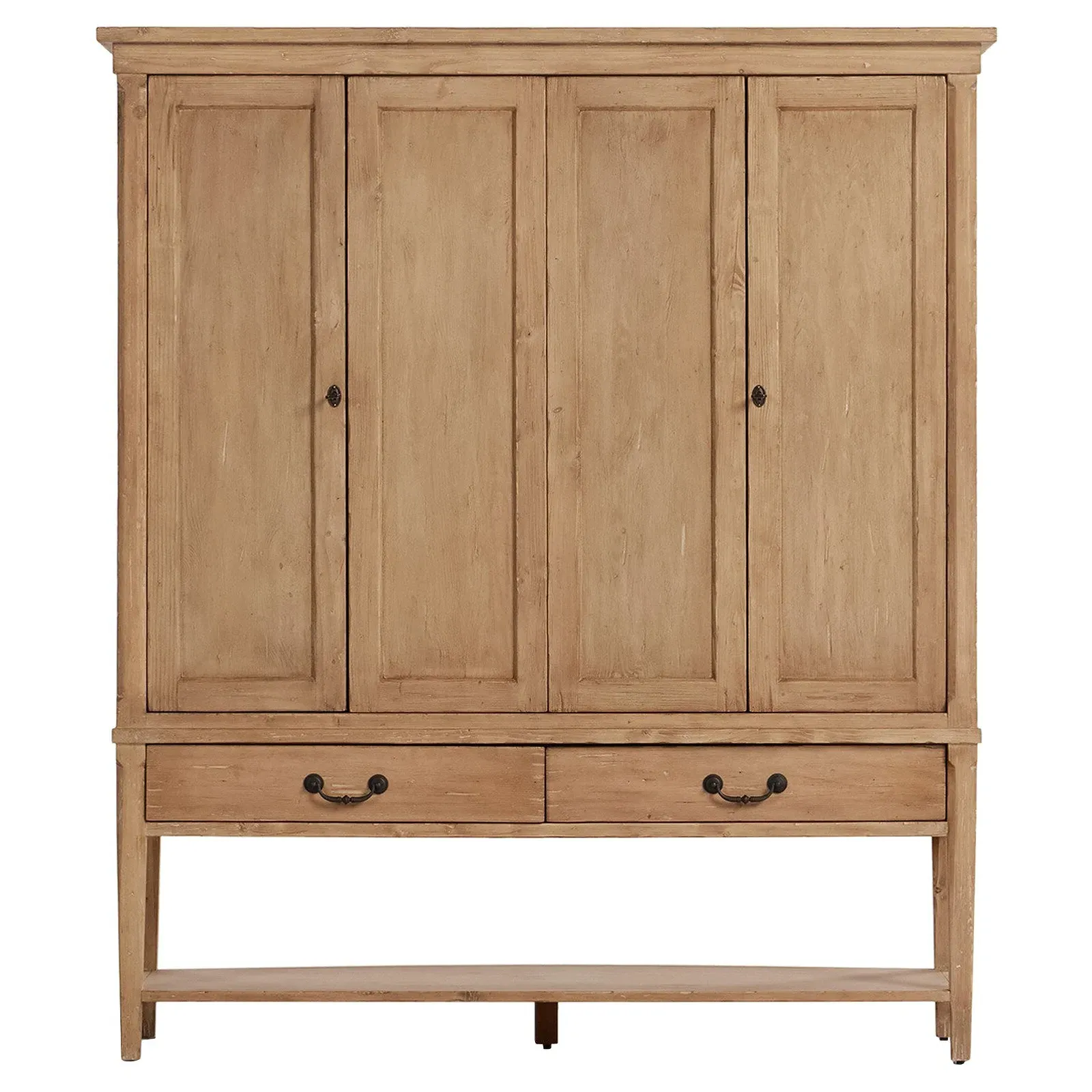 Brook Wide Cabinet - Brown, Pine Wood image