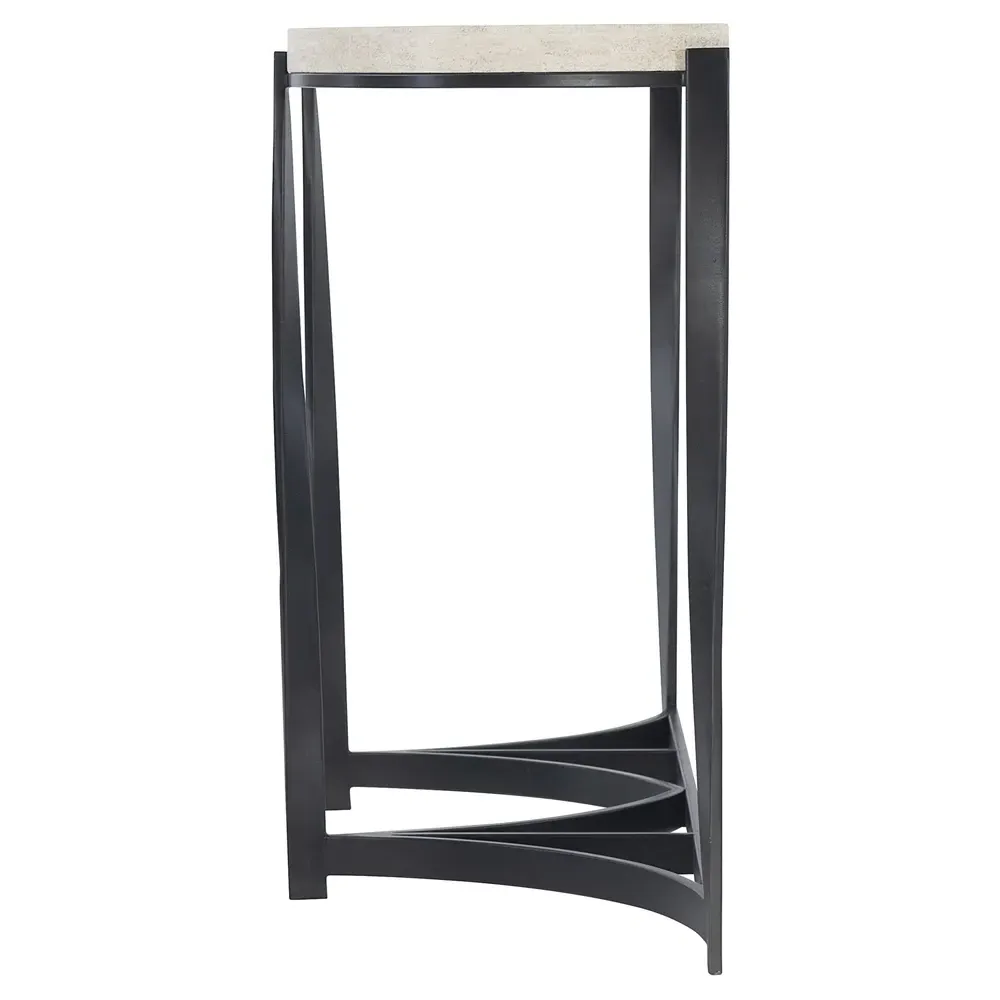 Brooks Demilune Console Table - Beige, Stone