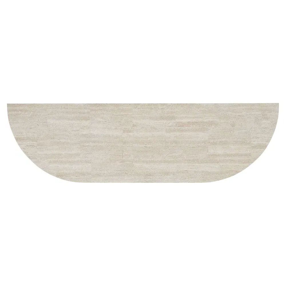 Brooks Demilune Console Table - Beige, Stone