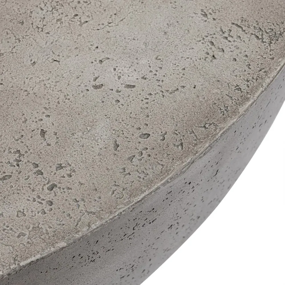 Bruce Round Outdoor Coffee Table - Grey, Concrete