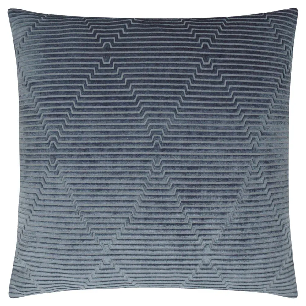 Bruna Textured Feather Down Throw Pillow - Blue