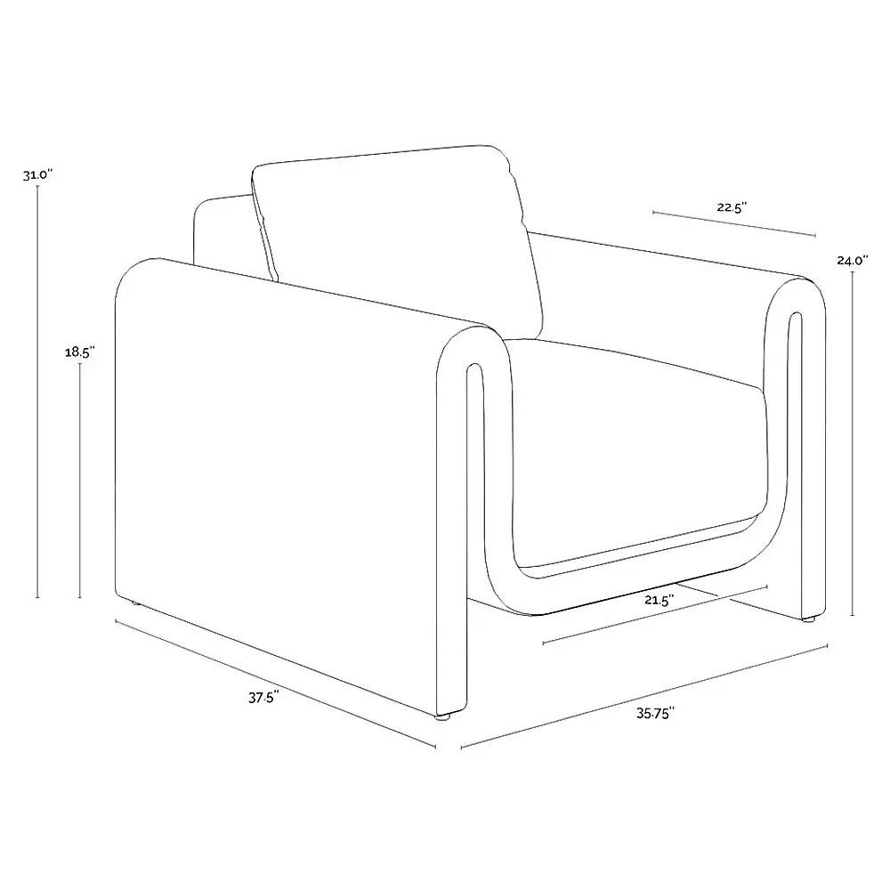 Brunton Outdoor Lounge Chair - Cream, Rattan