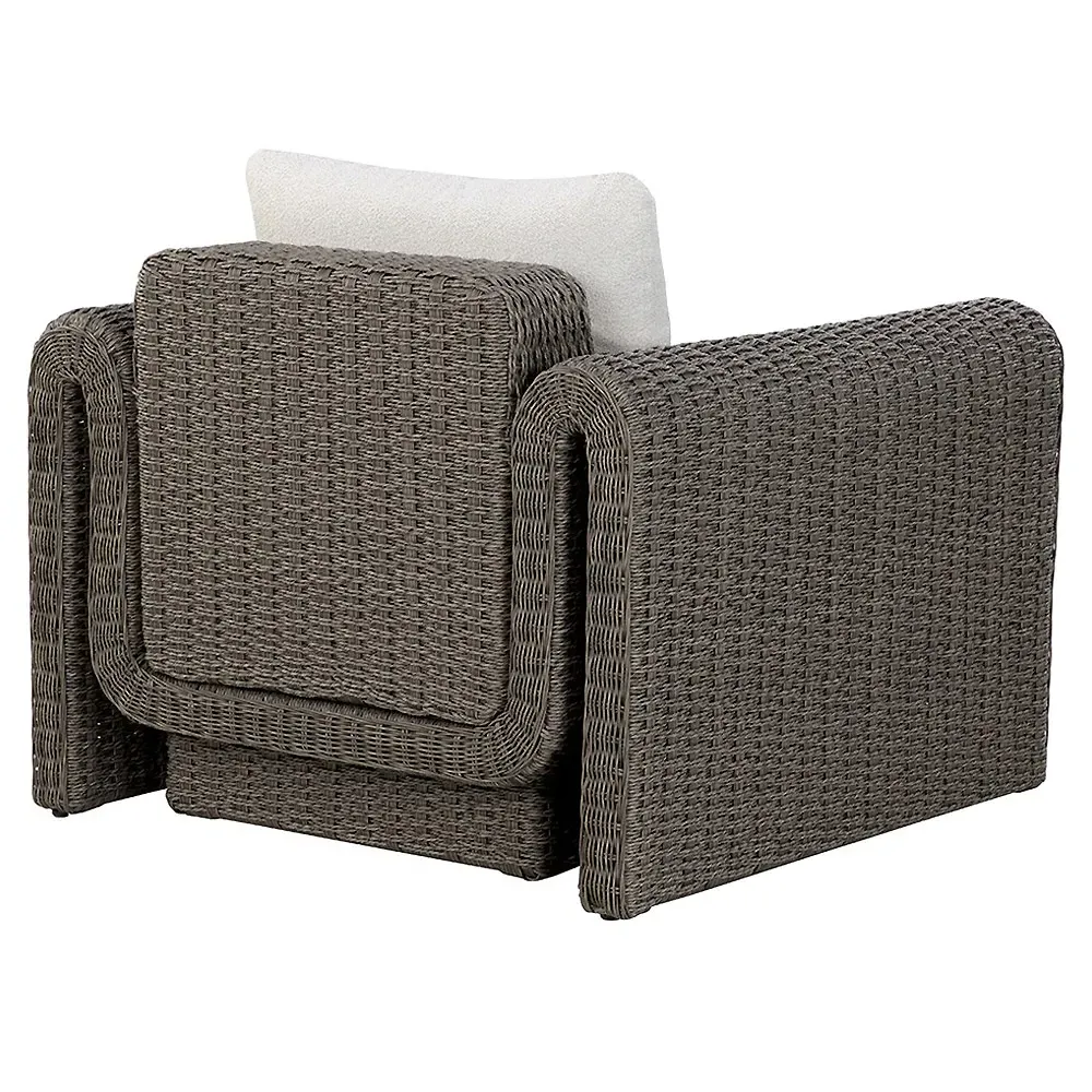 Brunton Outdoor Lounge Chair - Cream, Rattan