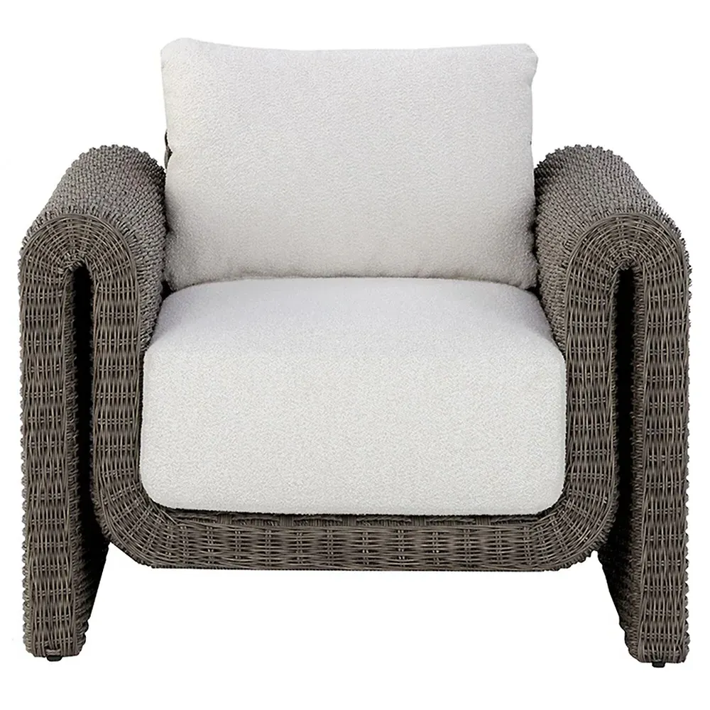 Brunton Outdoor Lounge Chair - Cream, Rattan image