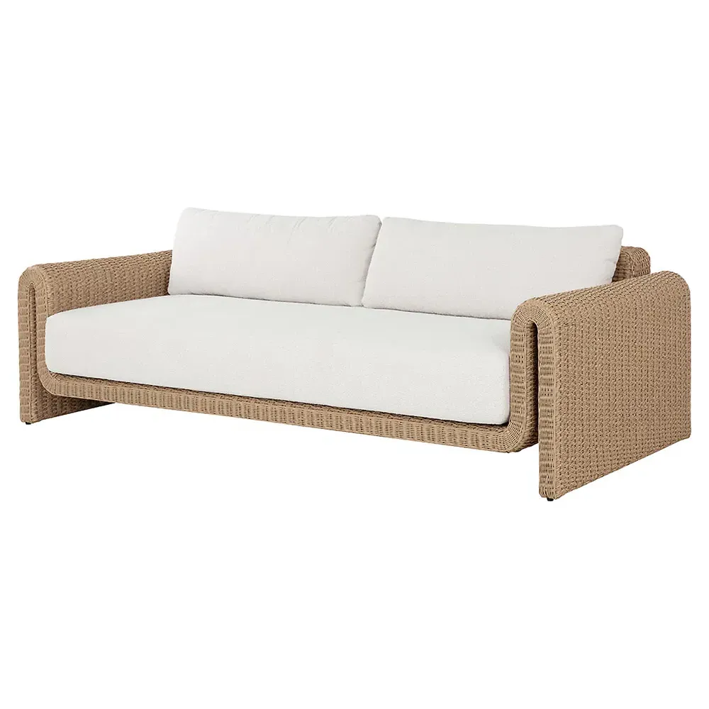 Brunton Outdoor Sofa - Cream, Rattan