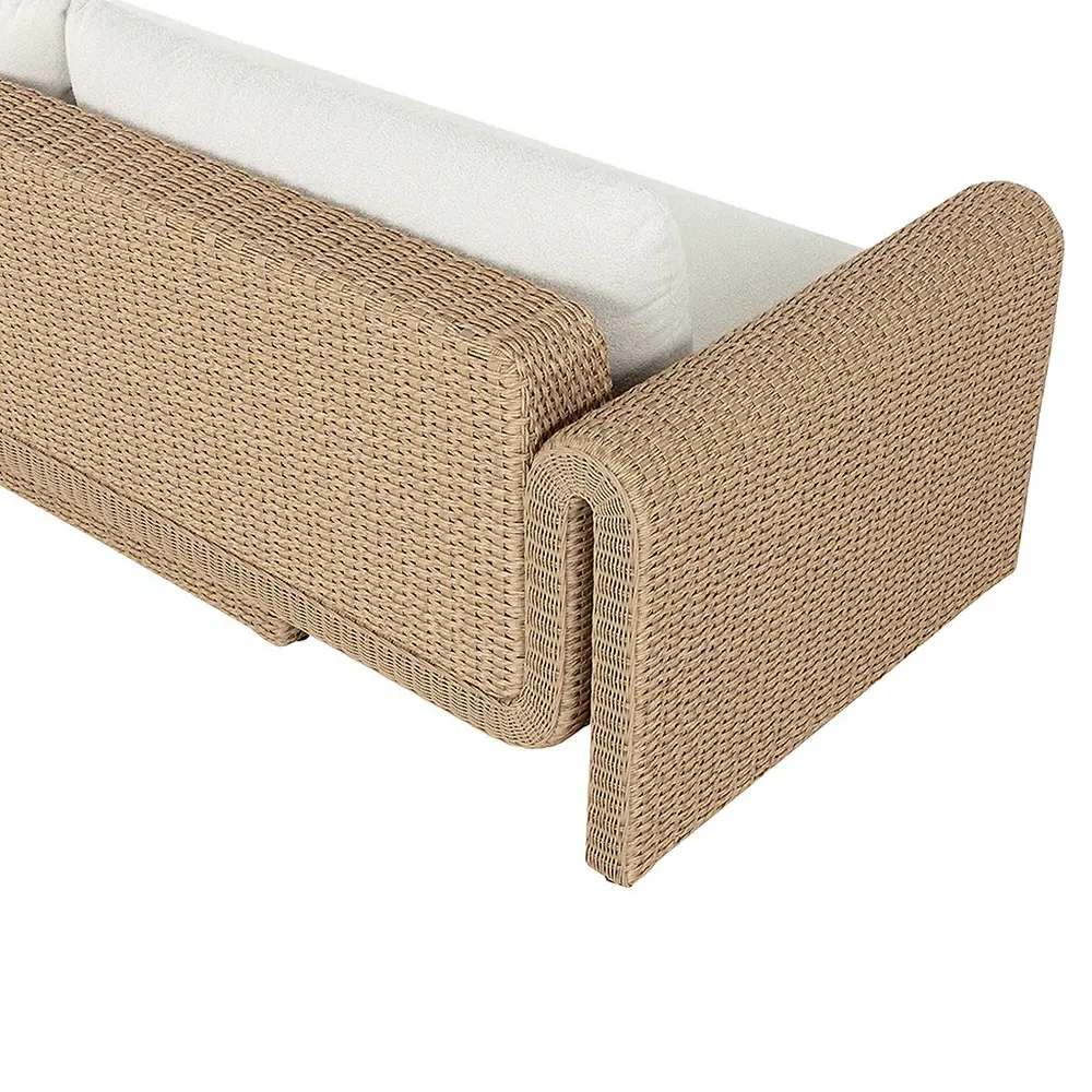 Brunton Outdoor Sofa - Cream, Rattan