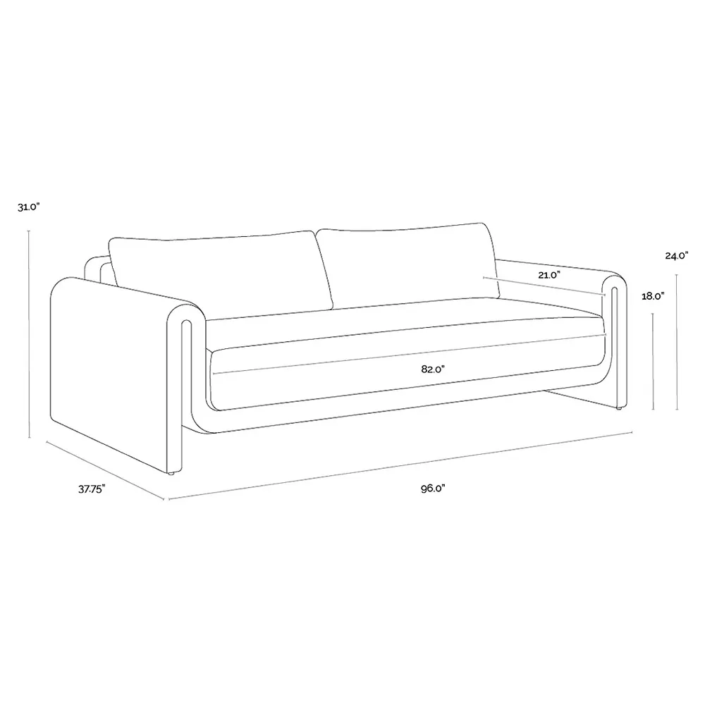 Brunton Outdoor Sofa - Cream, Rattan