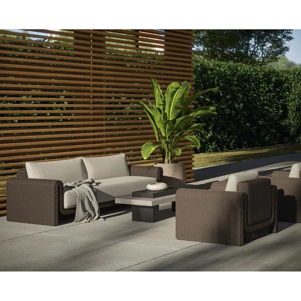 Brunton Outdoor Sofa - Cream, Rattan