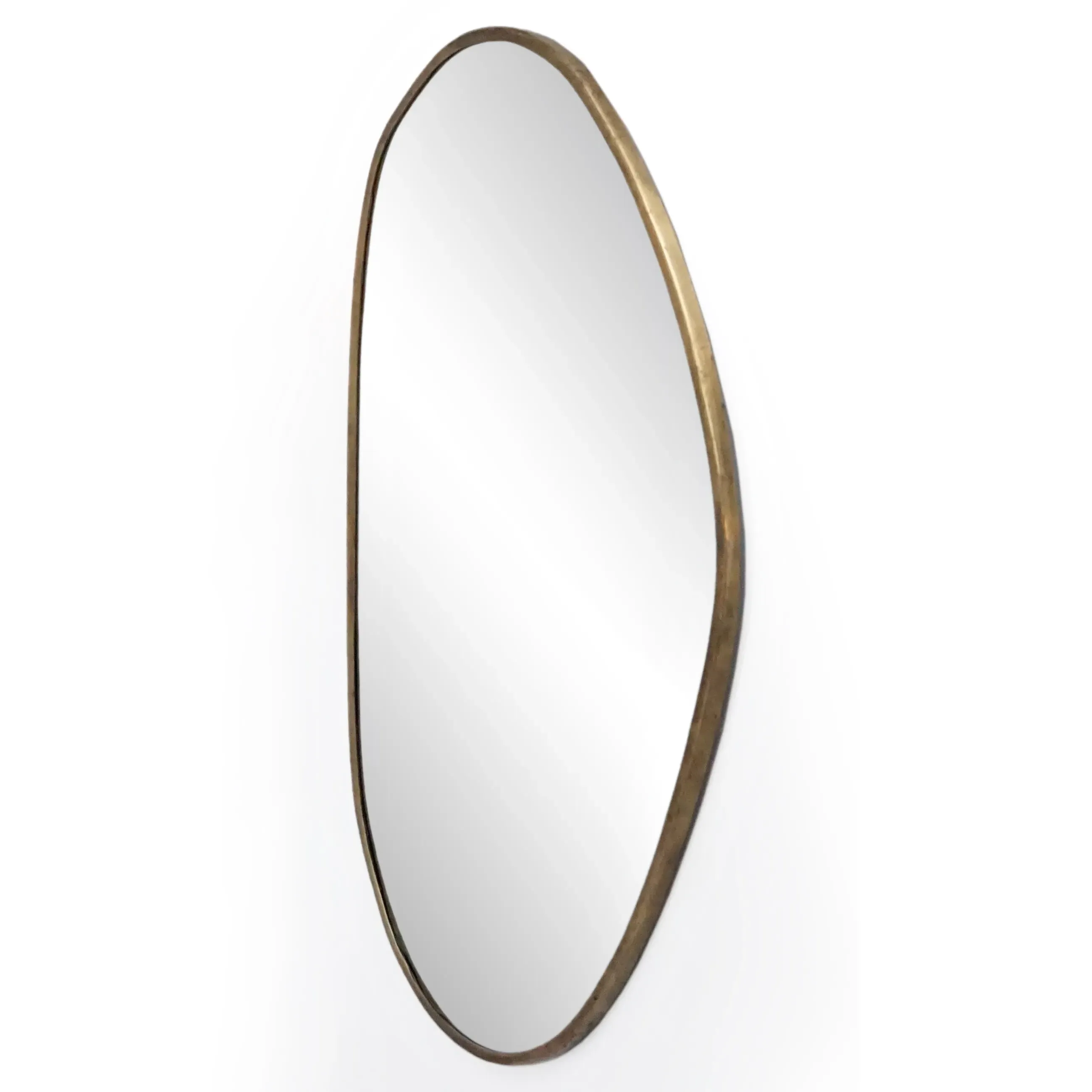 Bryan Industrial Loft Iron Frame Wall Mounted Mirror - Gold