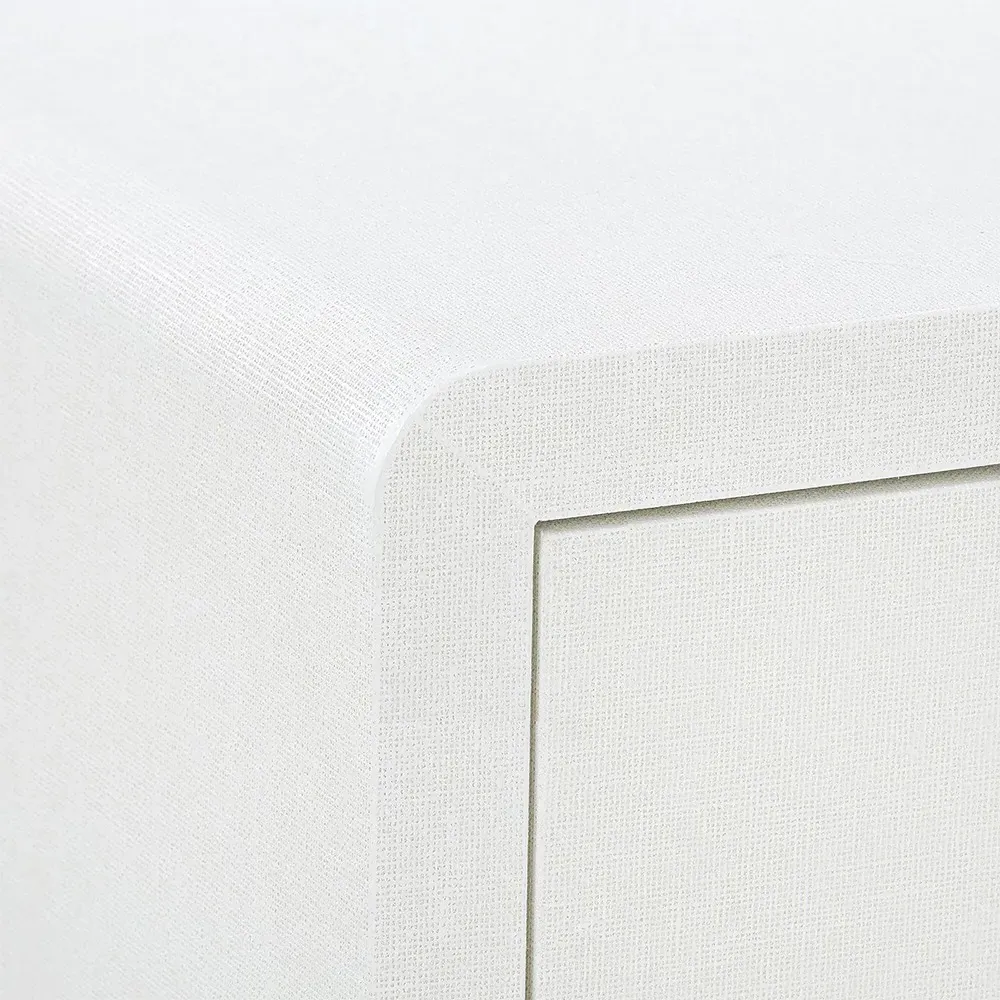 Bryant Double Dresser - White, Lacquered Linen