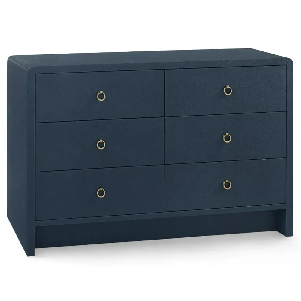 Bryant Double Dresser with Drawers - Navy Blue