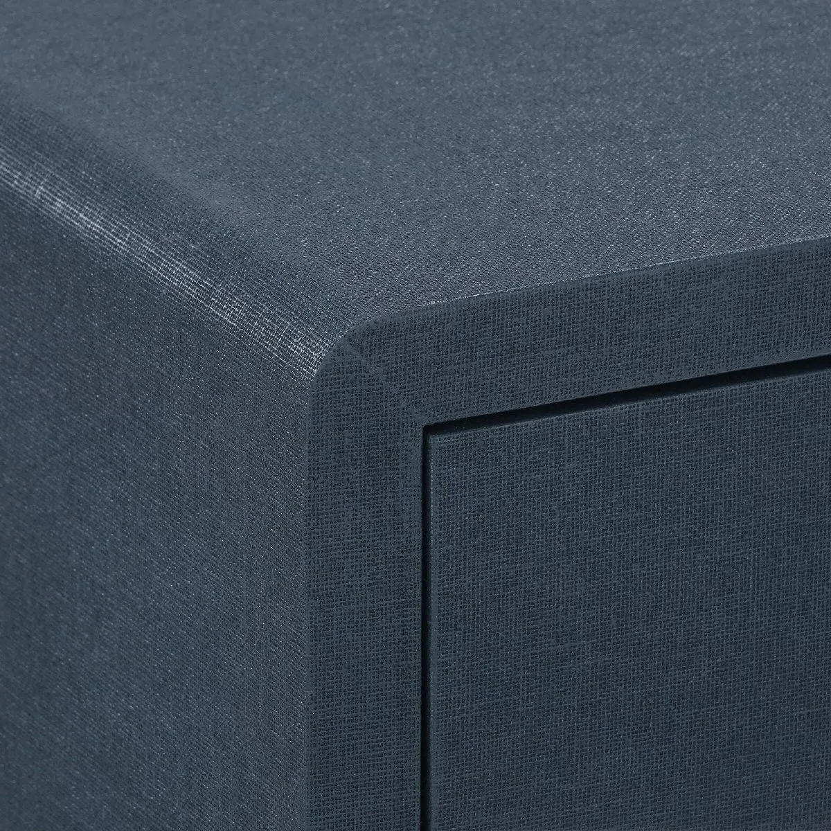 Bryant Nightstand with Drawers - Blue, Lacquered Linen