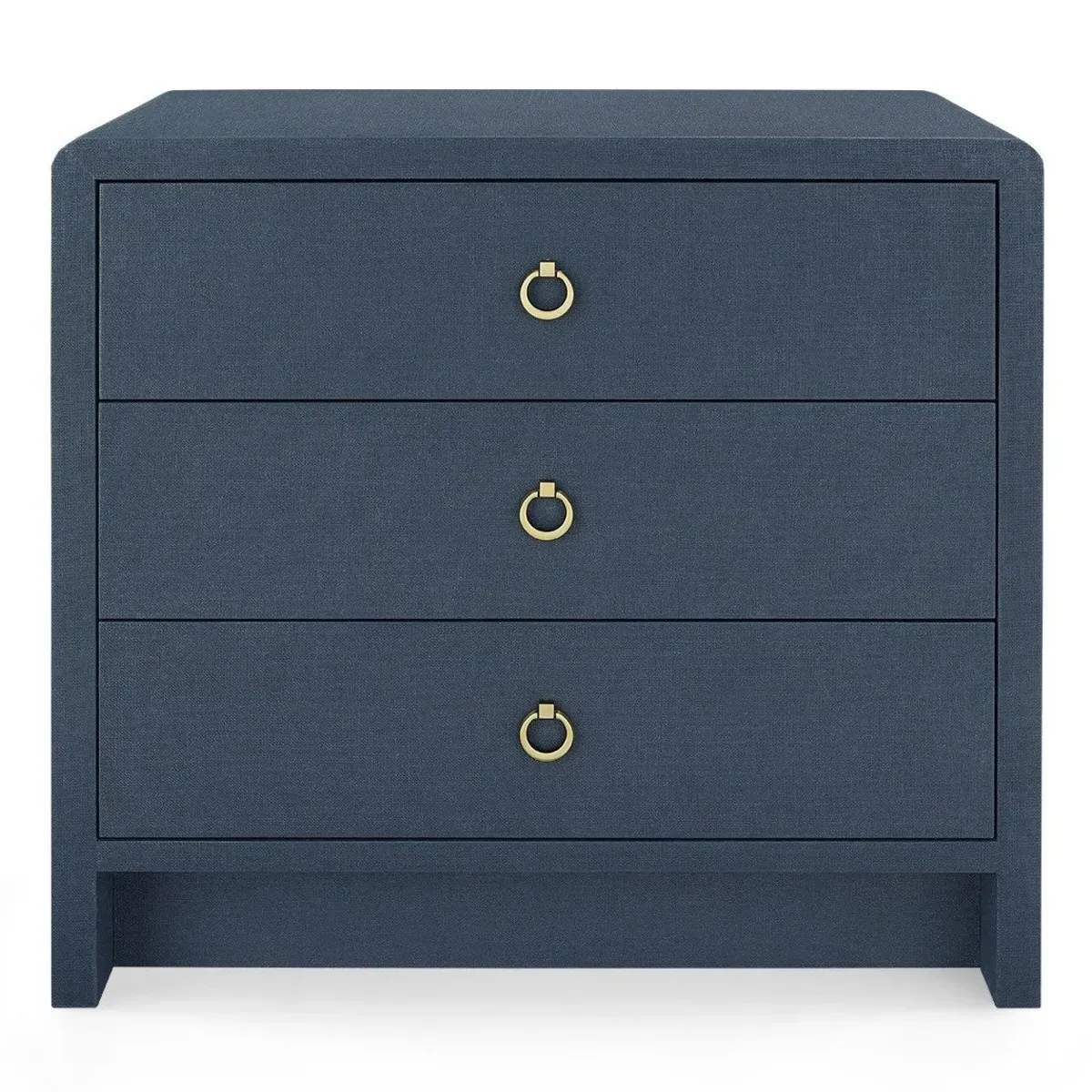 Bryant Nightstand with Drawers - Blue, Lacquered Linen image