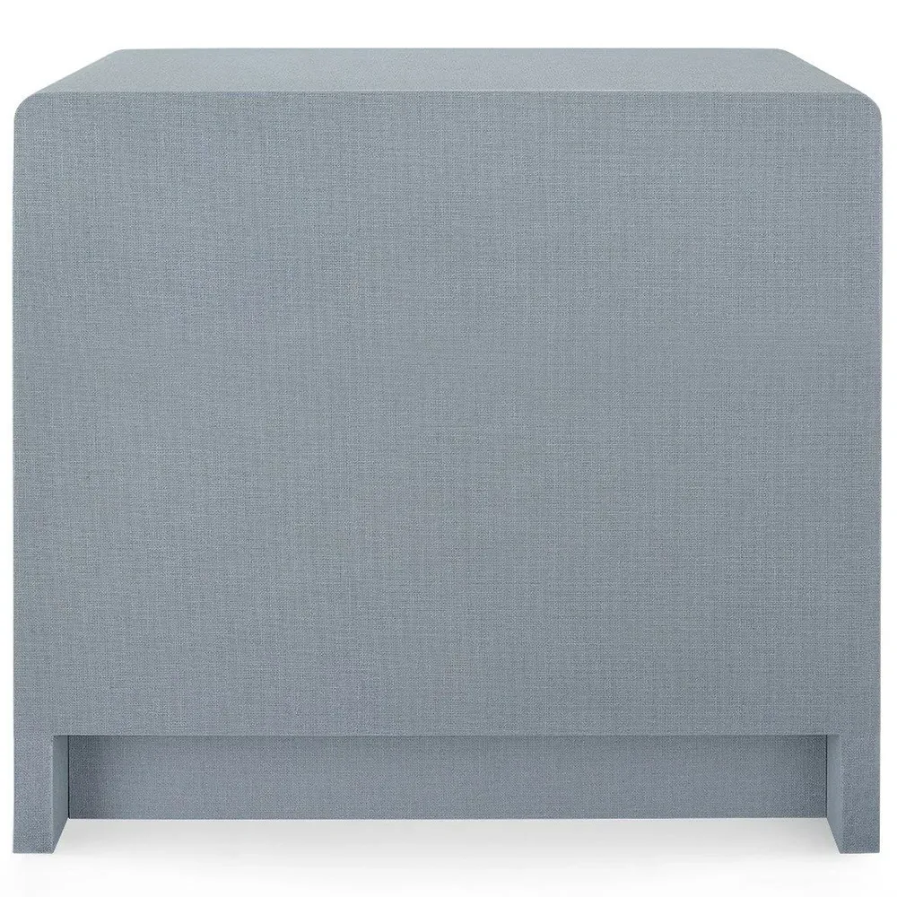 Bryant Nightstand with Drawers - Grey, Lacquered Linen