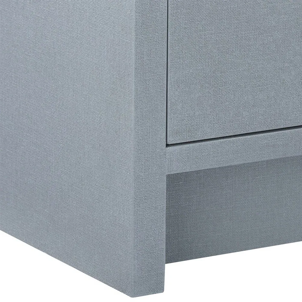 Bryant Nightstand with Drawers - Grey, Lacquered Linen