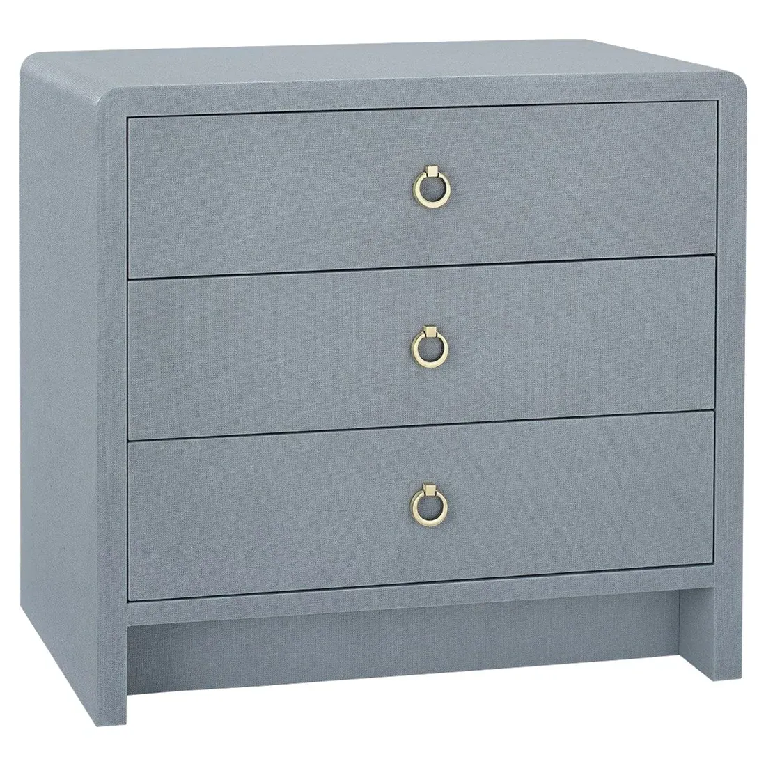 Bryant Nightstand with Drawers - Grey, Lacquered Linen