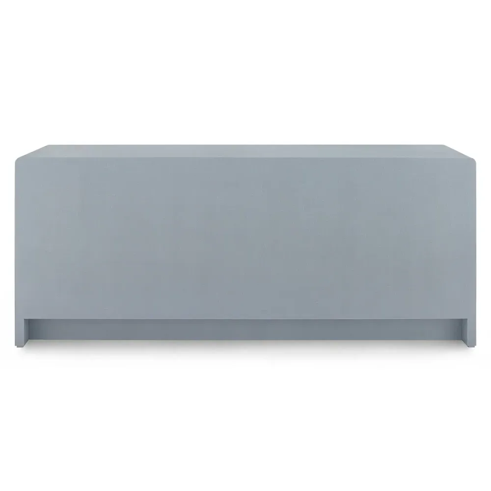 Bryant Wide Double Dresser - Grey, Lacquered Linen