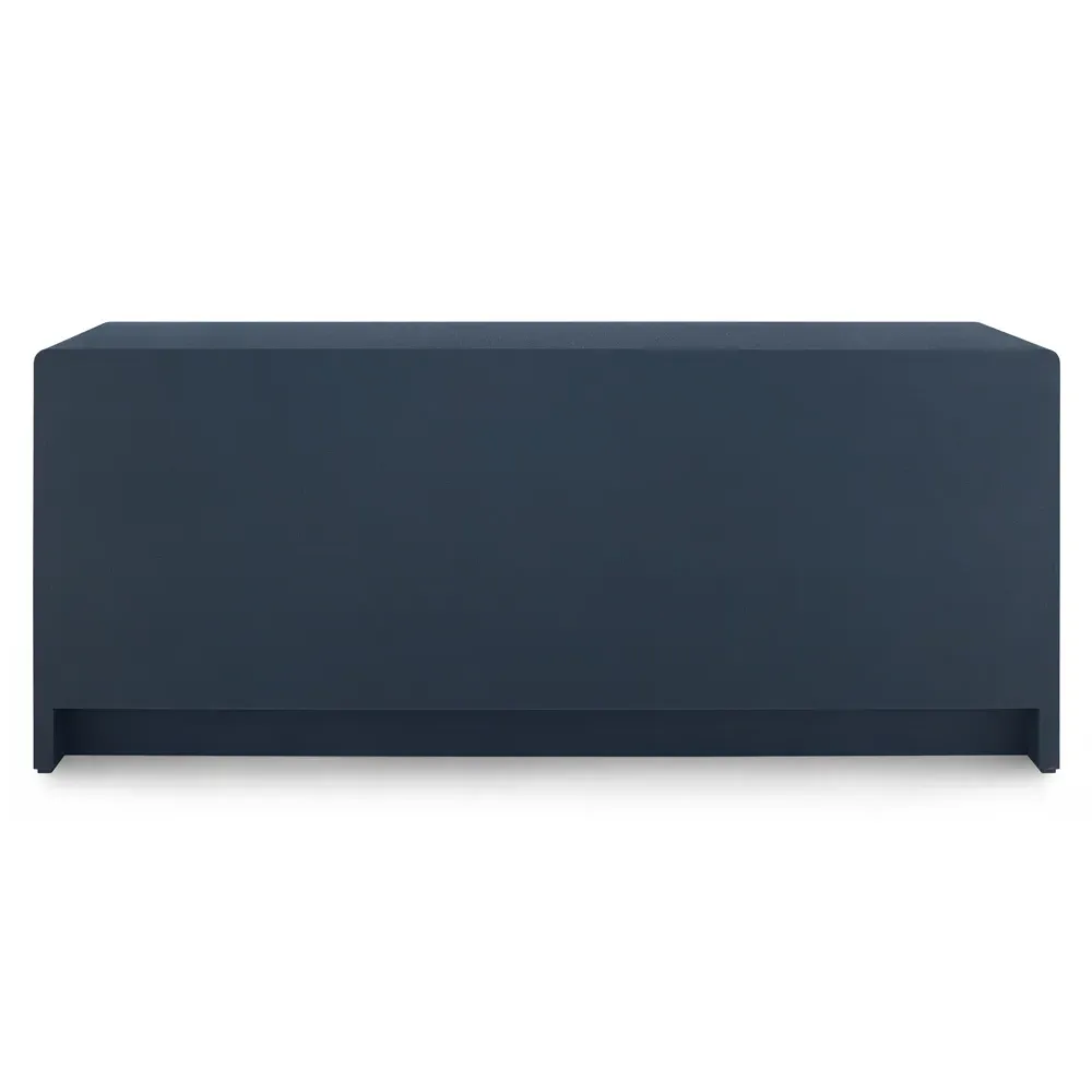 Bryant Wide Double Dresser - Navy Blue, Lacquered Linen