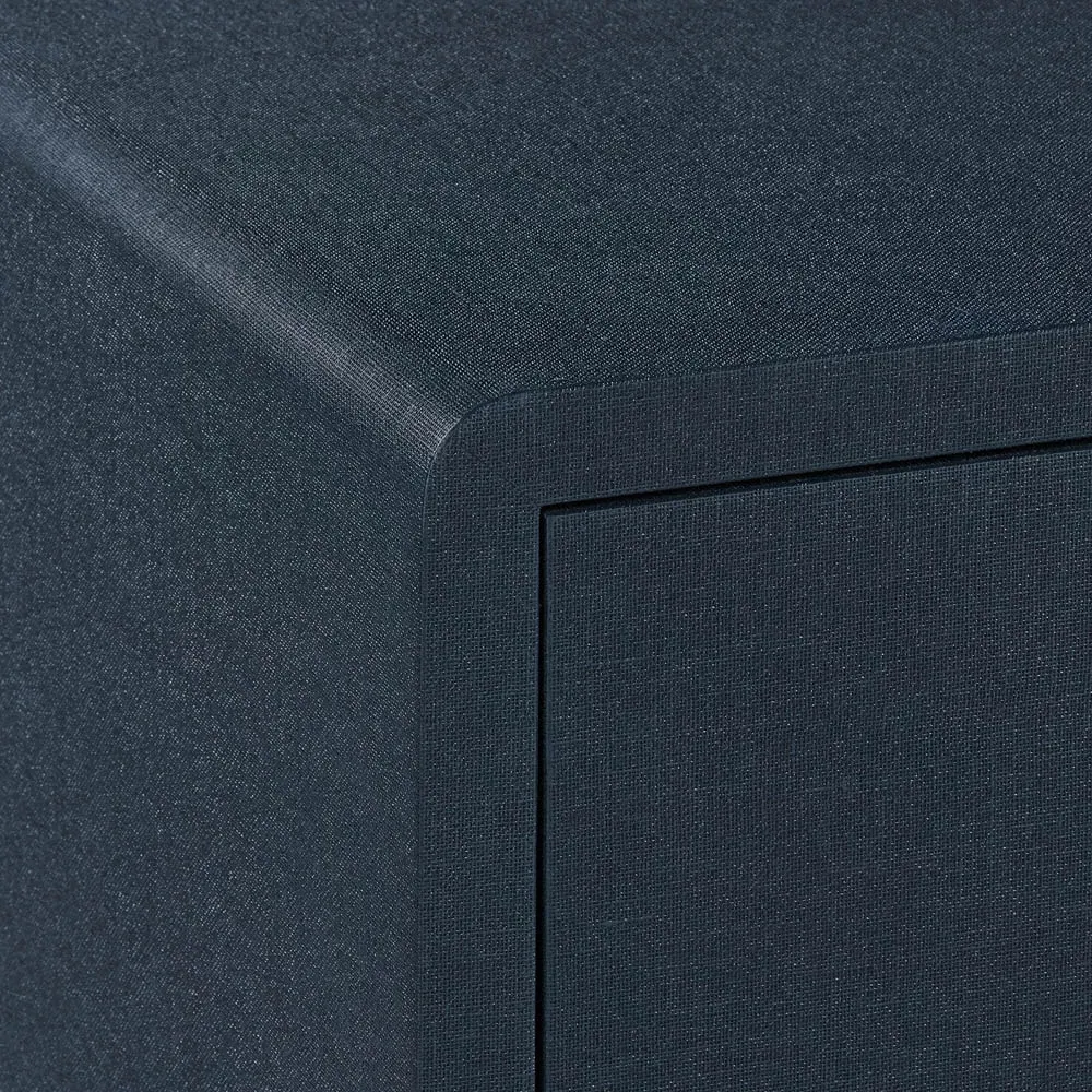 Bryant Wide Double Dresser - Navy Blue, Lacquered Linen