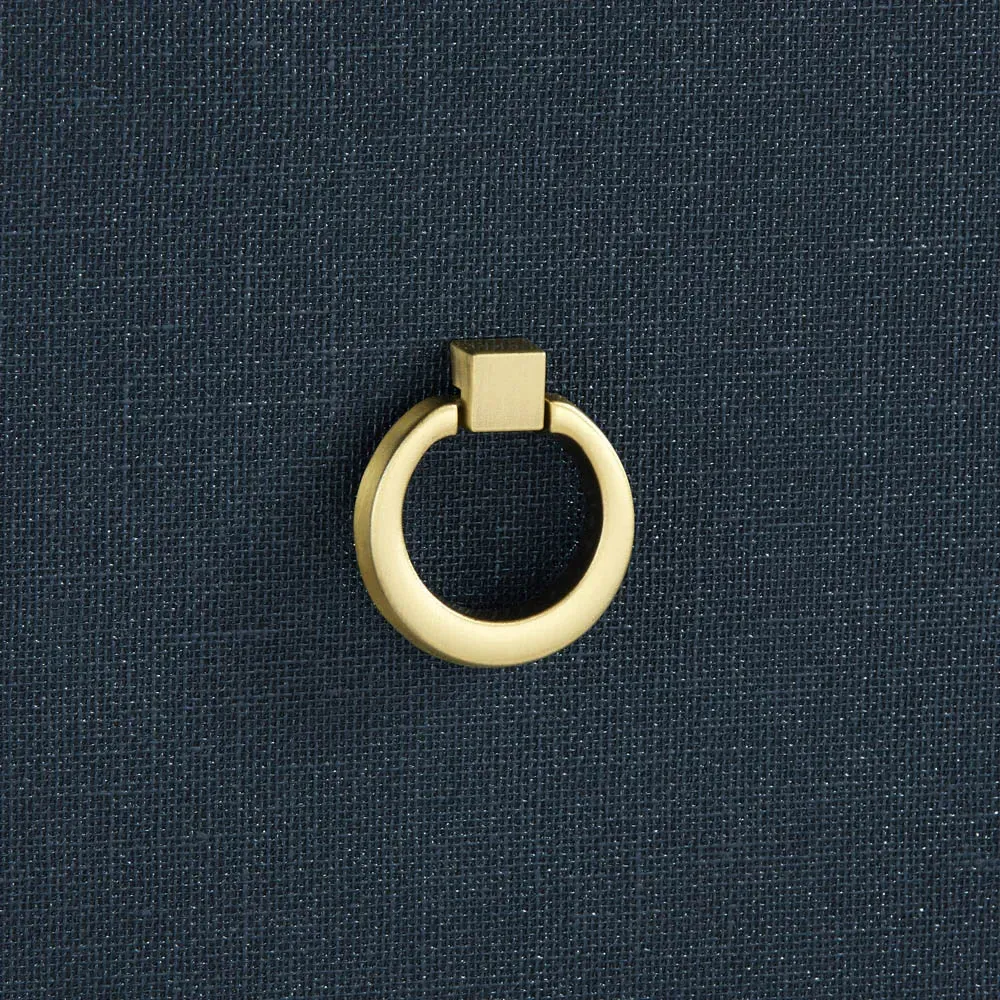 Bryant Wide Double Dresser - Navy Blue, Lacquered Linen