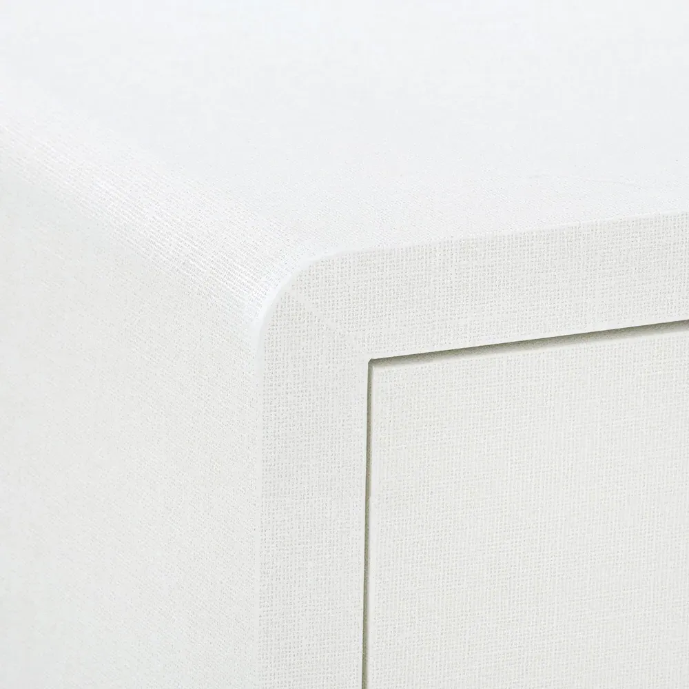 Bryant Wide Double Dresser - White, Lacquered Linen