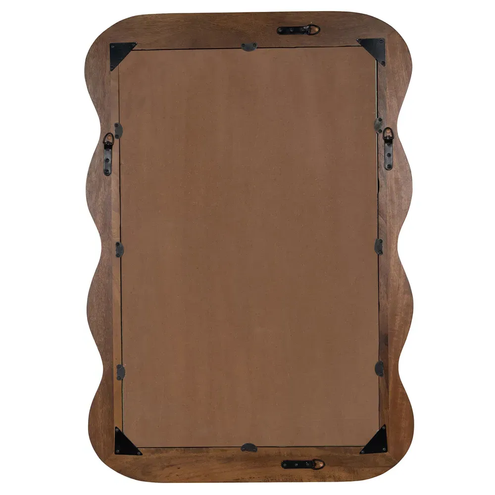 Brynn Large Wall Mirror - Brown, Mango Wood
