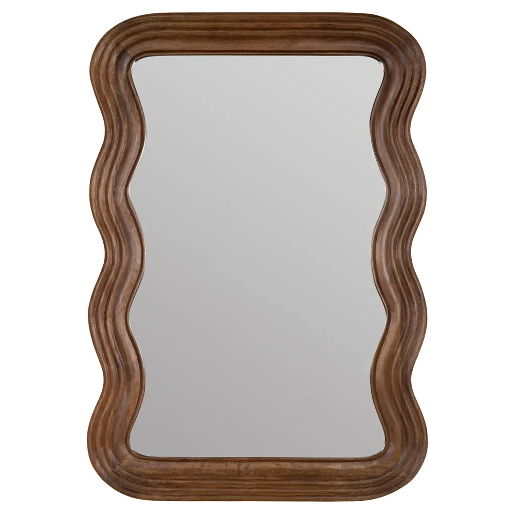 Brynn Large Wall Mirror - Brown, Mango Wood image