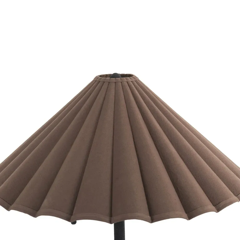 Brynn Scalloped Shade Floor Lamp - Brown, Iron