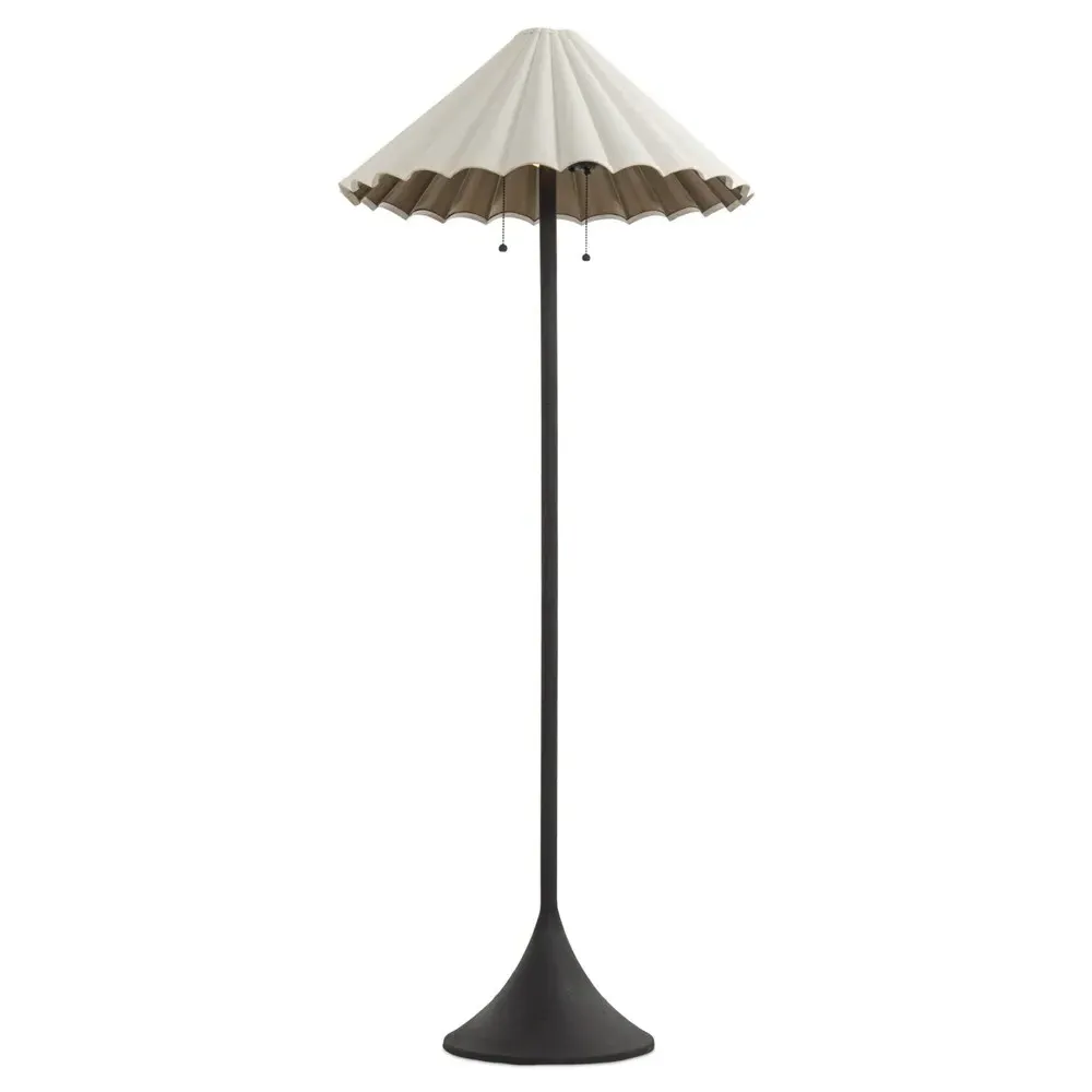 Brynn Scalloped Shade Floor Lamp - Cream, Iron