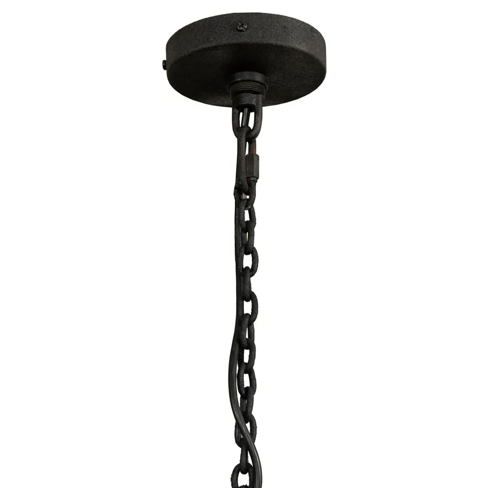 Brynn Scalloped Shade Pendant Light - Brown, Iron