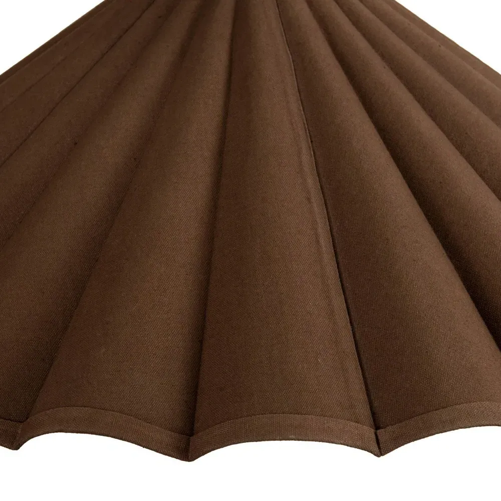 Brynn Scalloped Shade Pendant Light - Brown, Iron