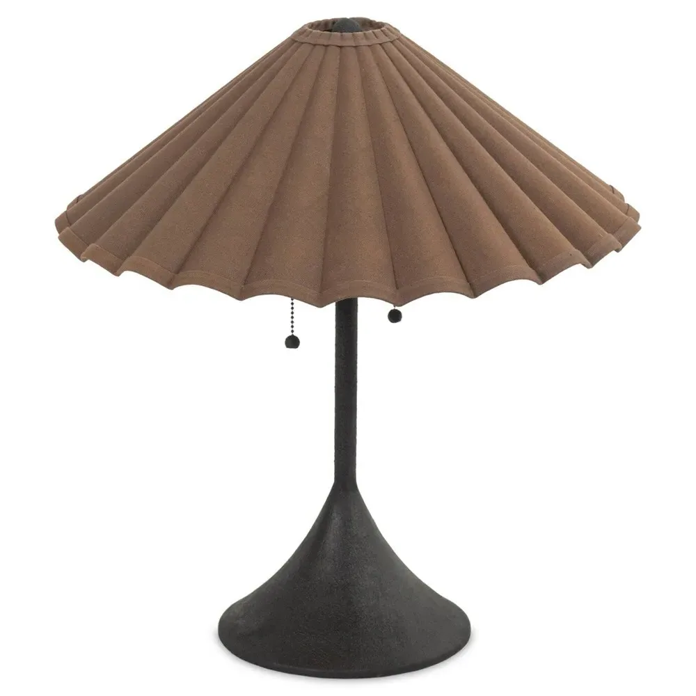 Brynn Scalloped Shade Table Lamp - Brown, Iron