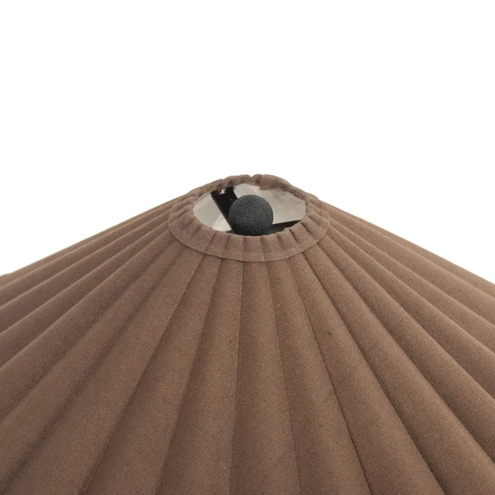 Brynn Scalloped Shade Table Lamp - Brown, Iron