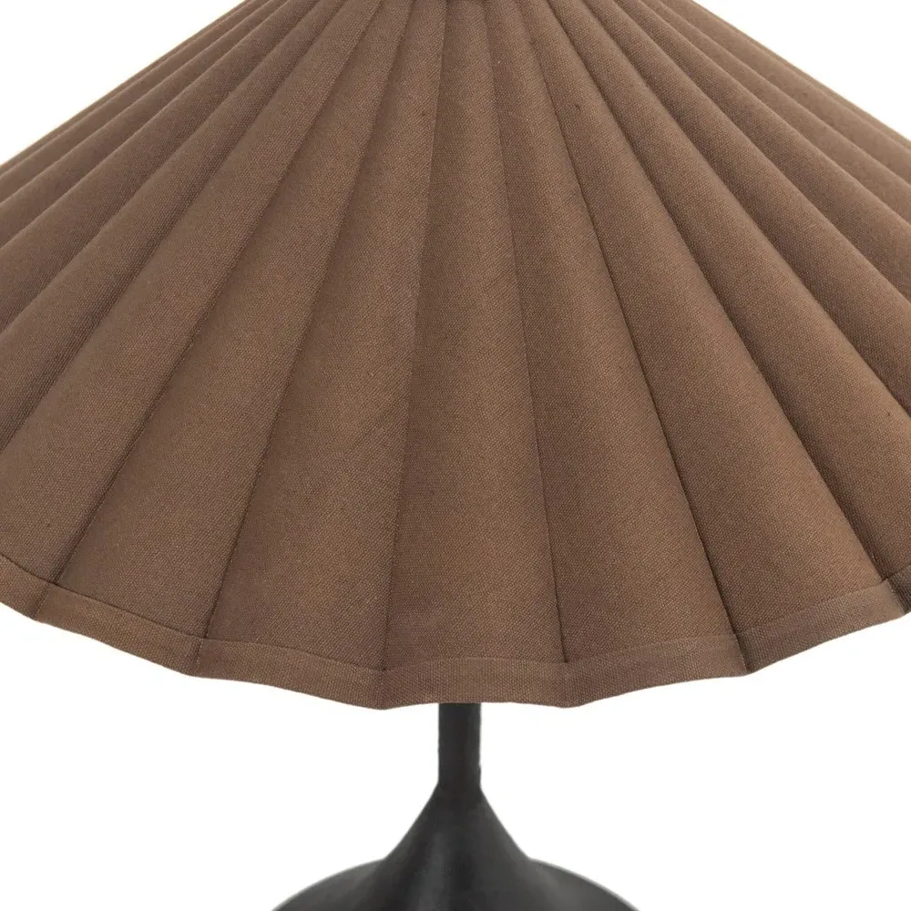 Brynn Scalloped Shade Table Lamp - Brown, Iron