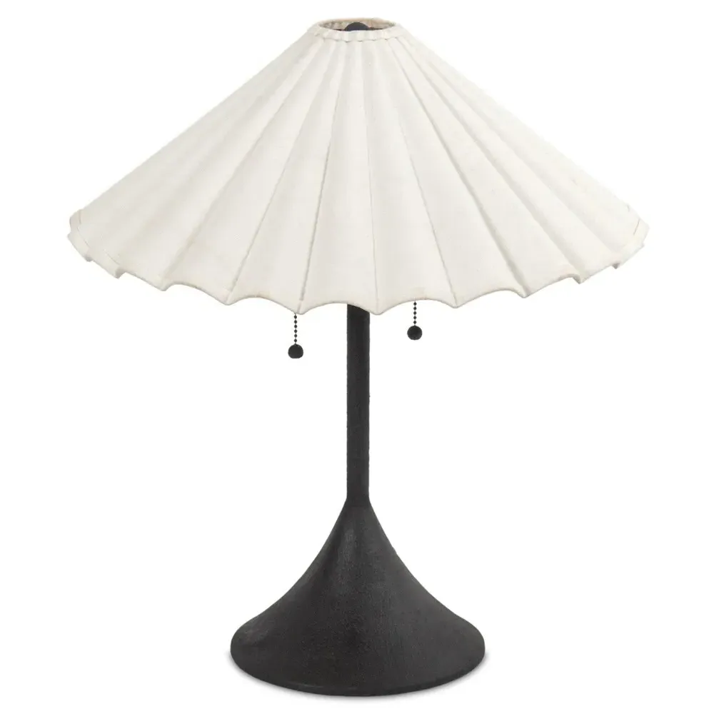 Brynn Scalloped Shade Table Lamp - Cream, Iron