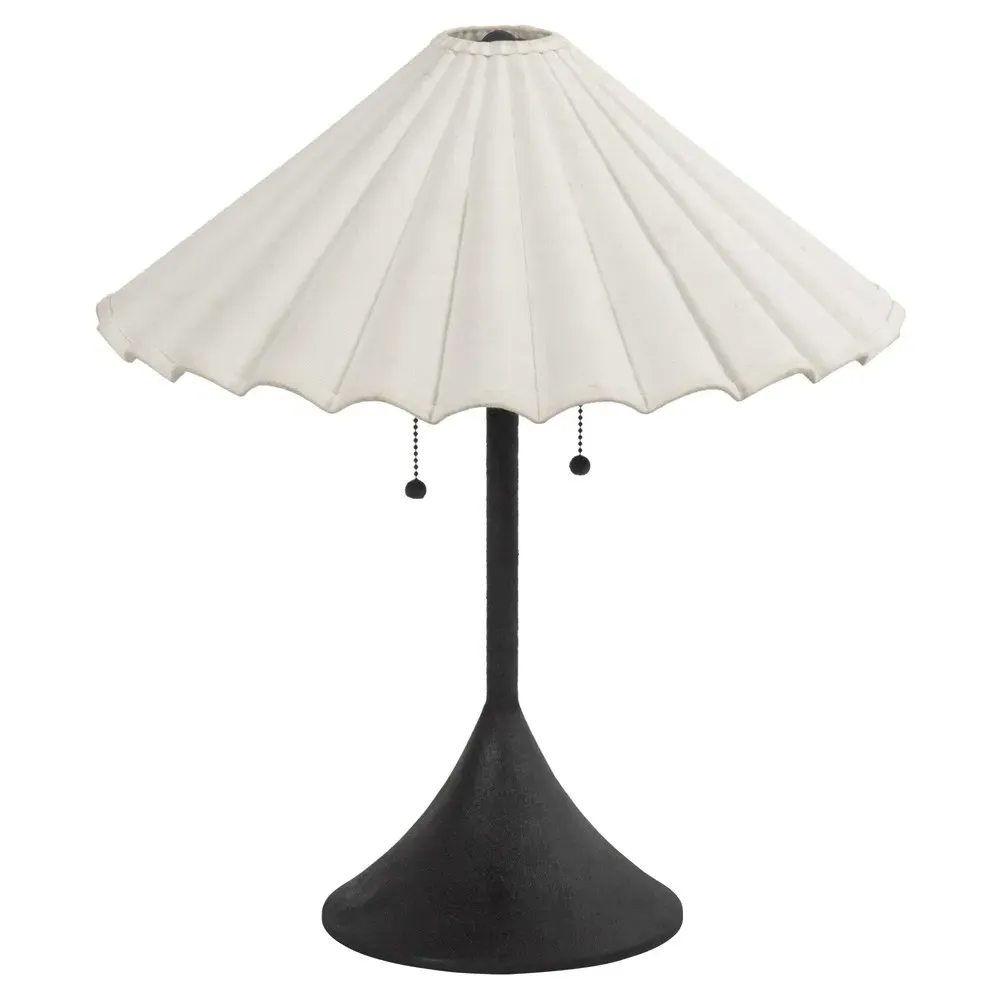 Brynn Scalloped Shade Table Lamp - Cream, Iron
