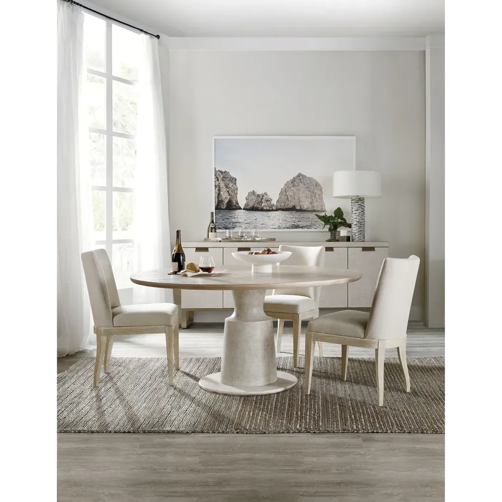 Bryson Round Dining Table - Beige, Oak