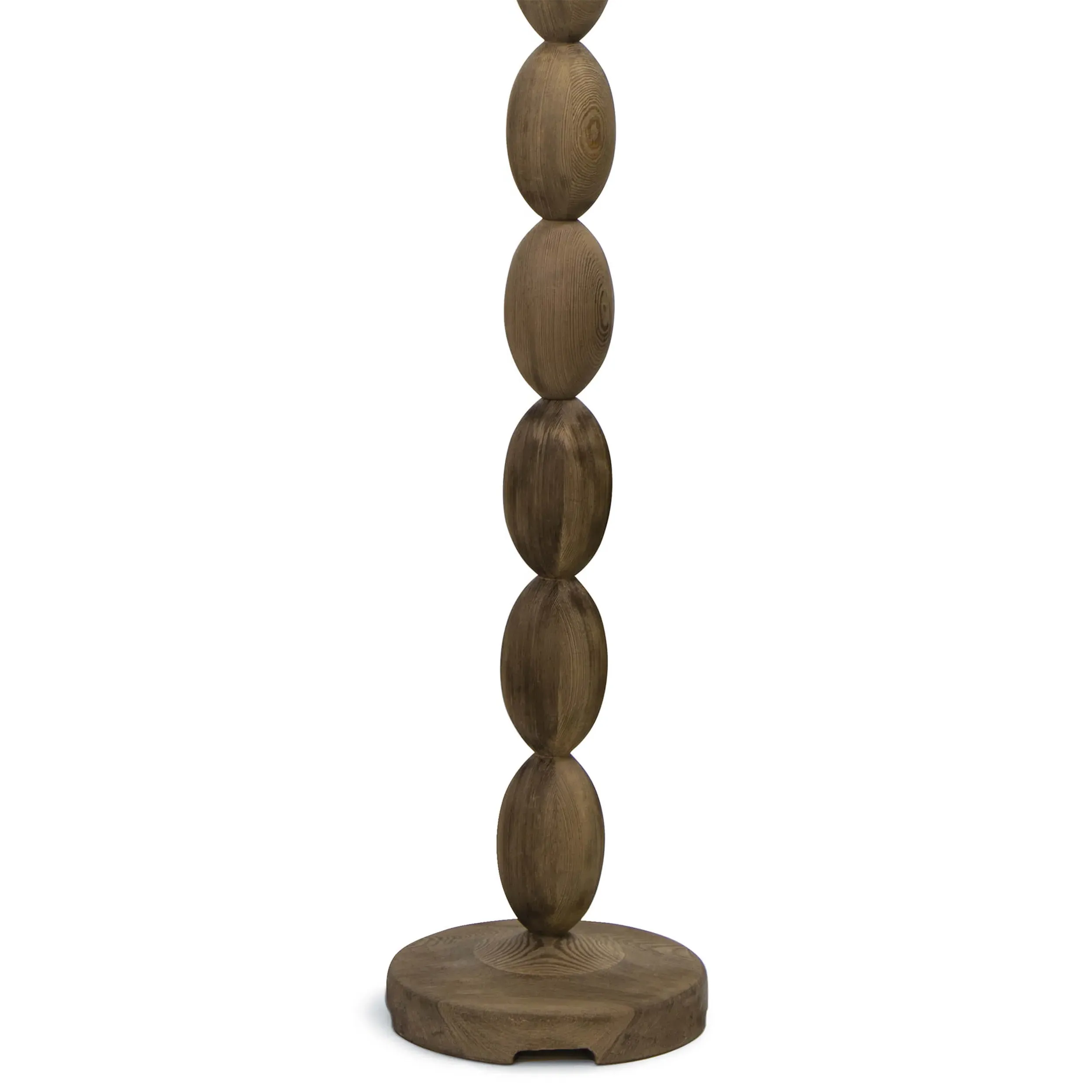 Buoy Column Floor Lamp - Brown, Birch Wood