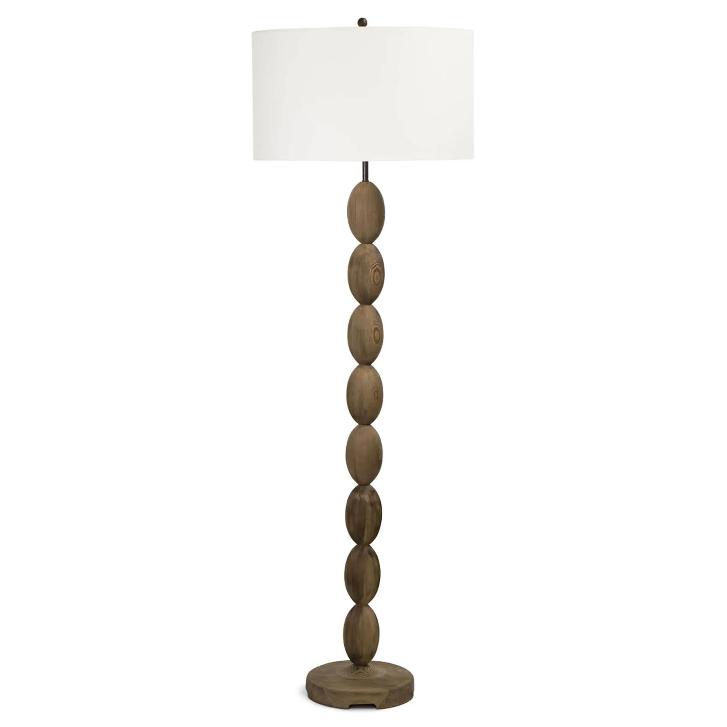 Buoy Column Floor Lamp - Brown, Birch Wood image