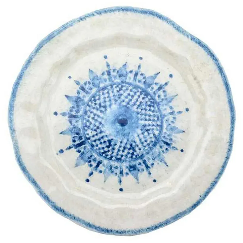 Burano Blue Lace Salad Plate - White, Ceramic